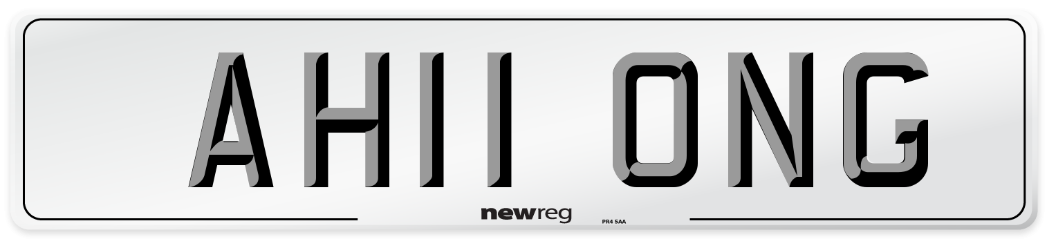 AH11 ONG Number Plate from New Reg